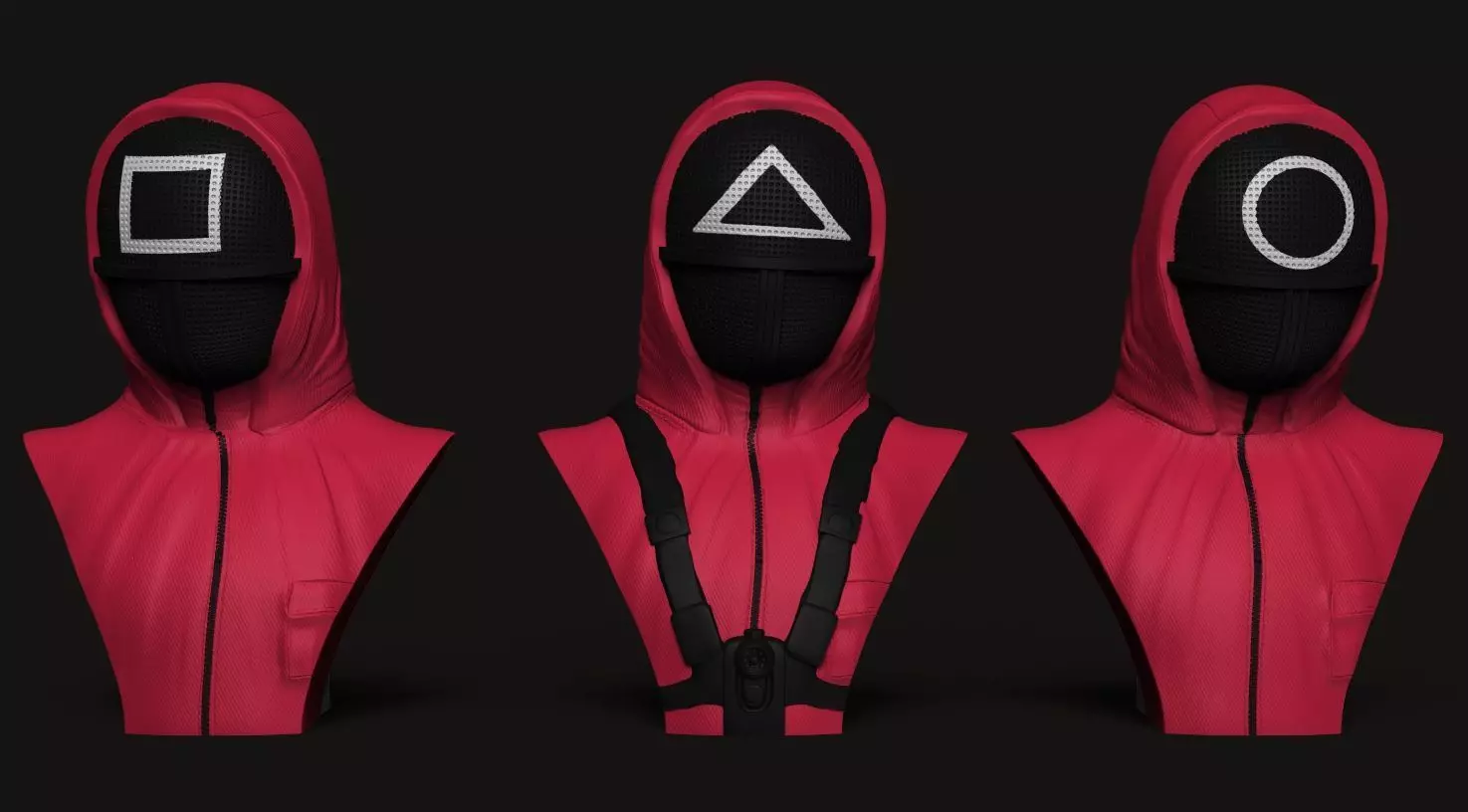 Squid game bust - NETFLIX 3D print model_0