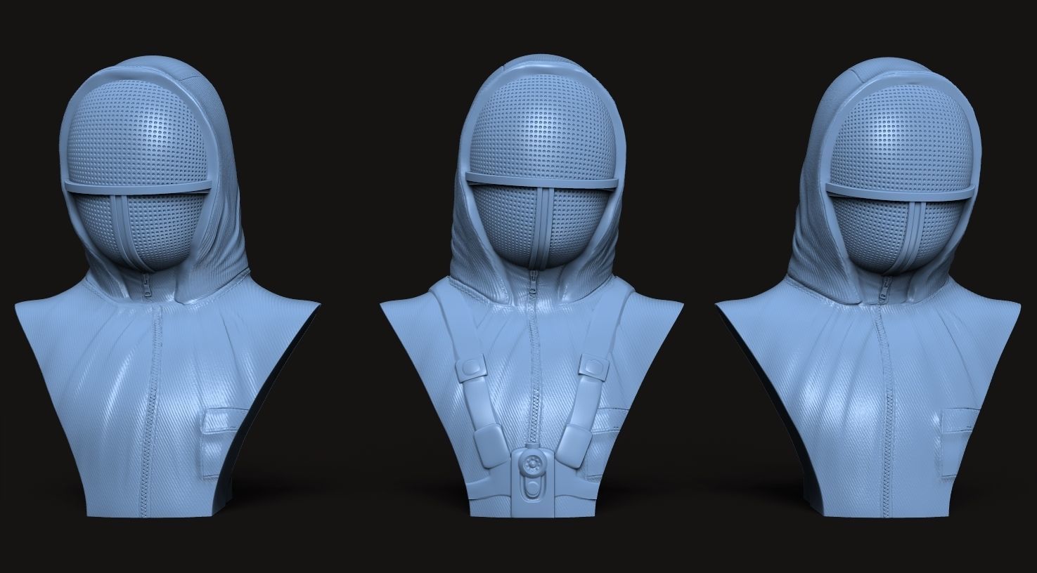 Squid game bust - NETFLIX 3D print model_1