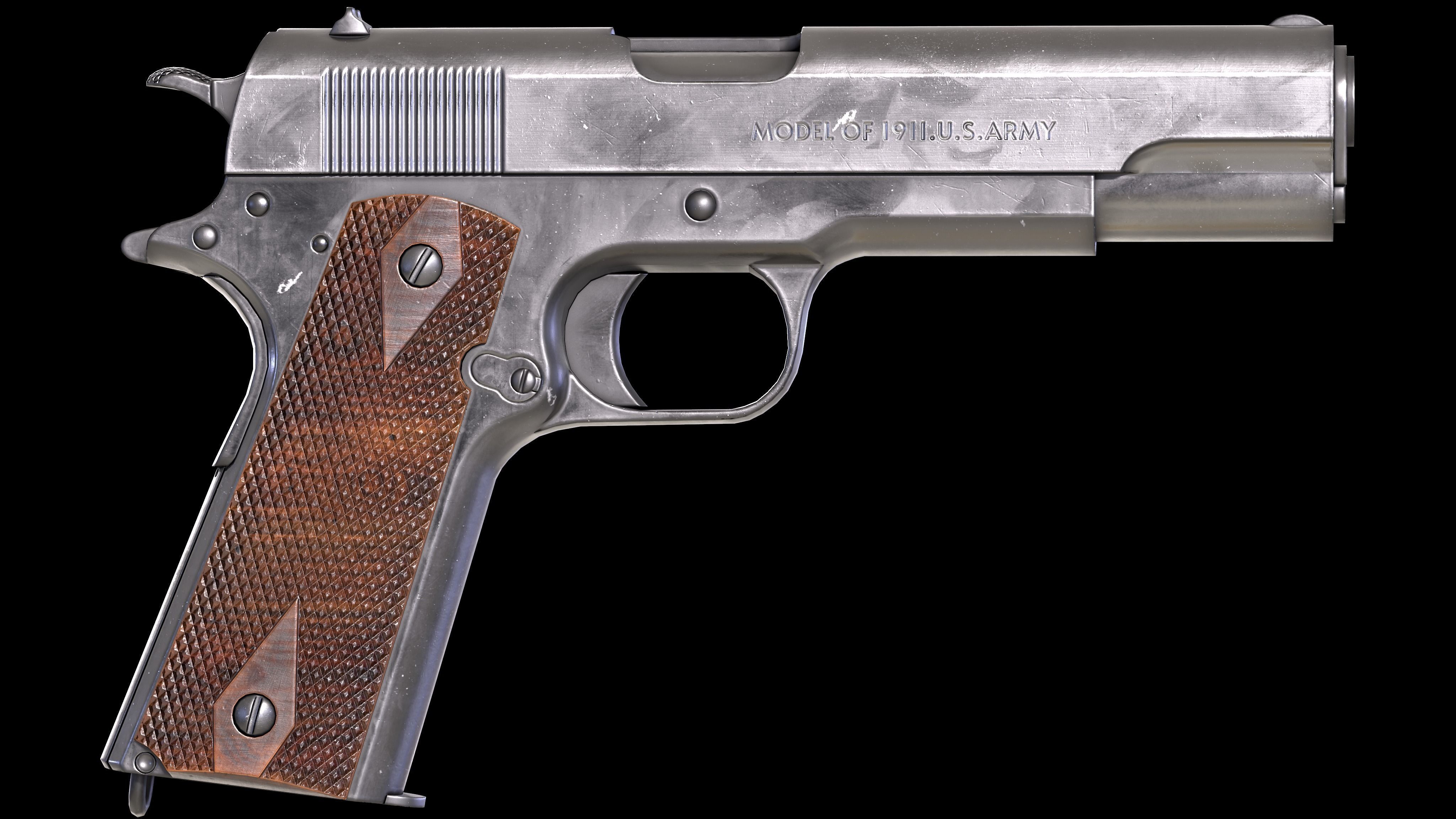 Colt M1911 PBR Worn Low-poly 3D model_5