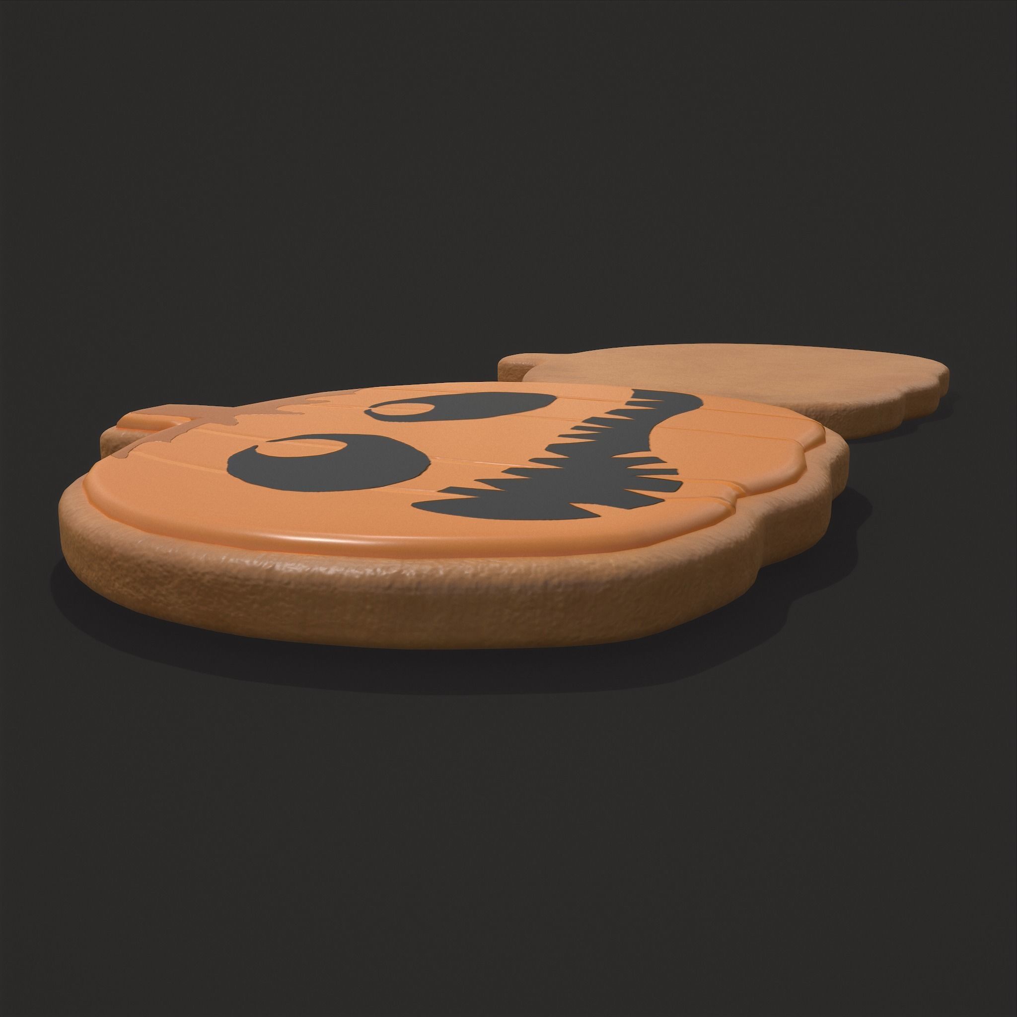 Pumpkin Cookie Teethed Face Low-poly 3D model_13