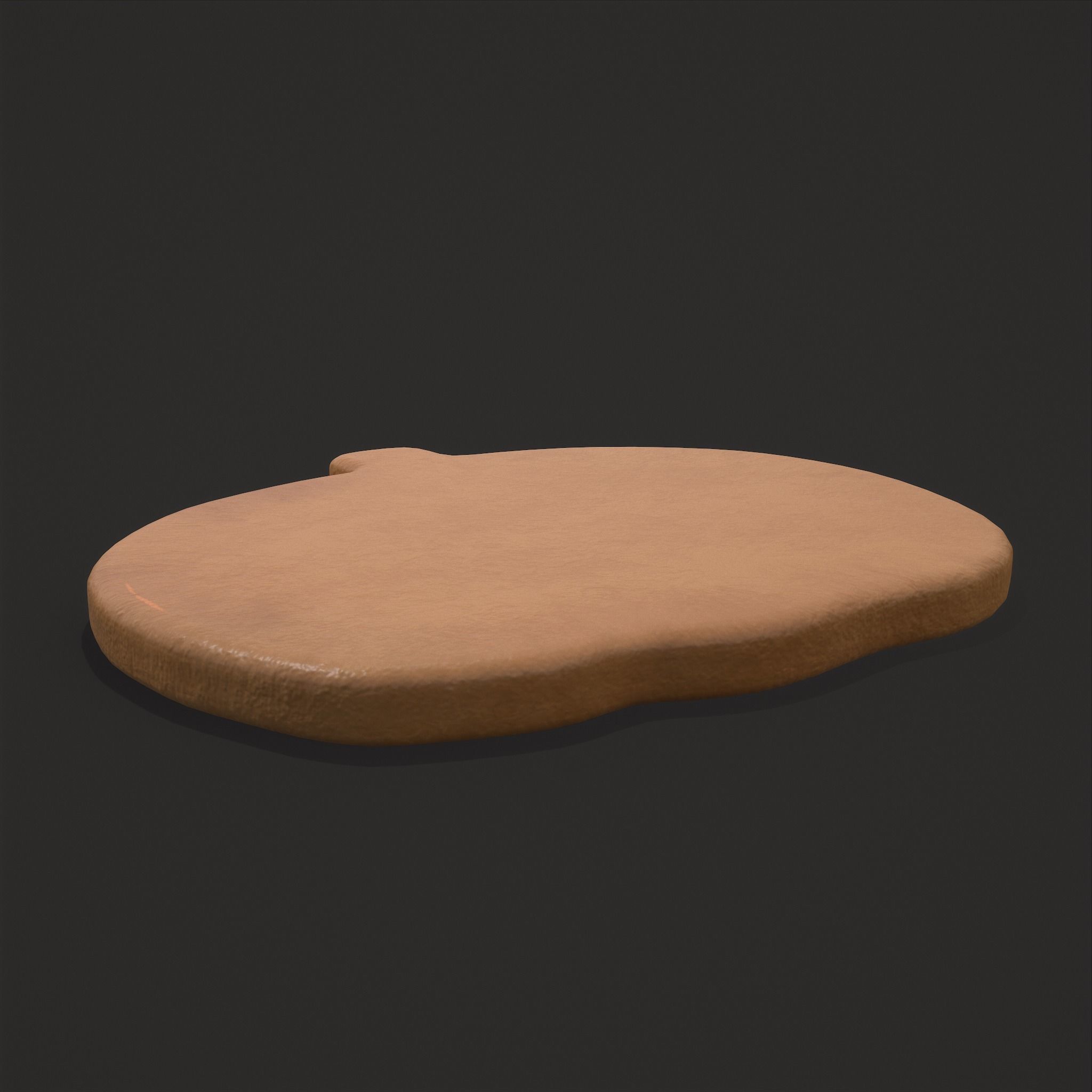 Pumpkin Cookie Teethed Face Low-poly 3D model_9
