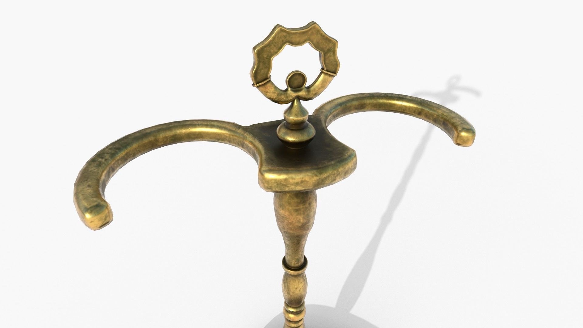 Fireplace tools Low-poly 3D model_21