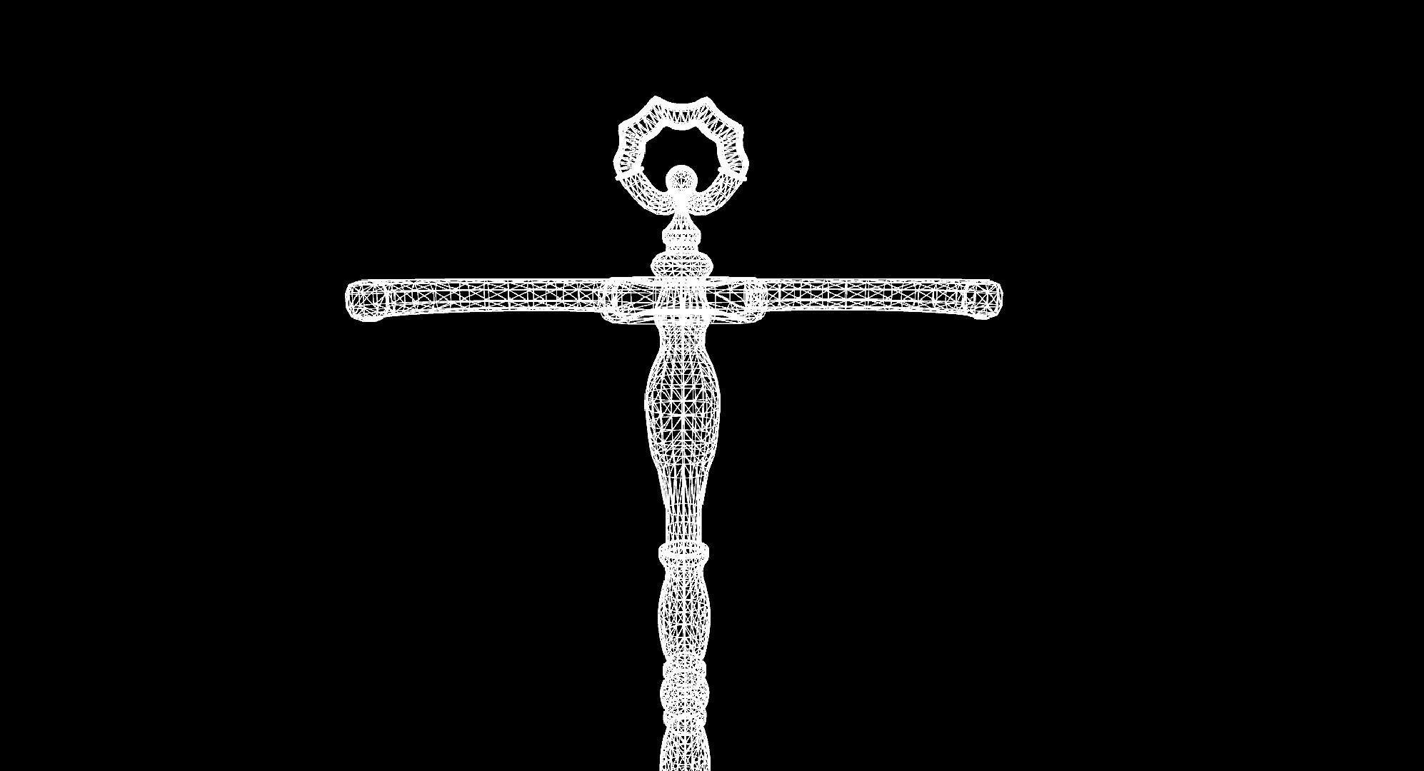 Fireplace tools Low-poly 3D model_28