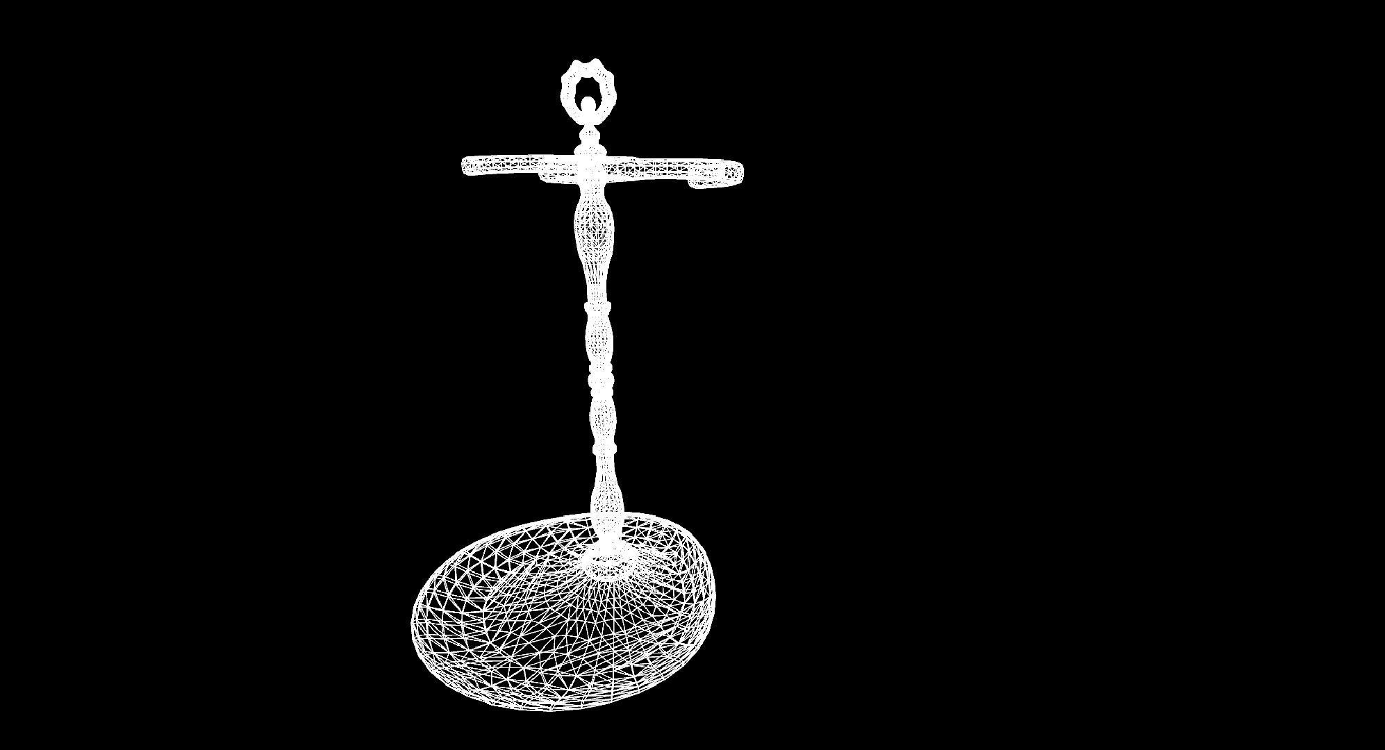 Fireplace tools Low-poly 3D model_27