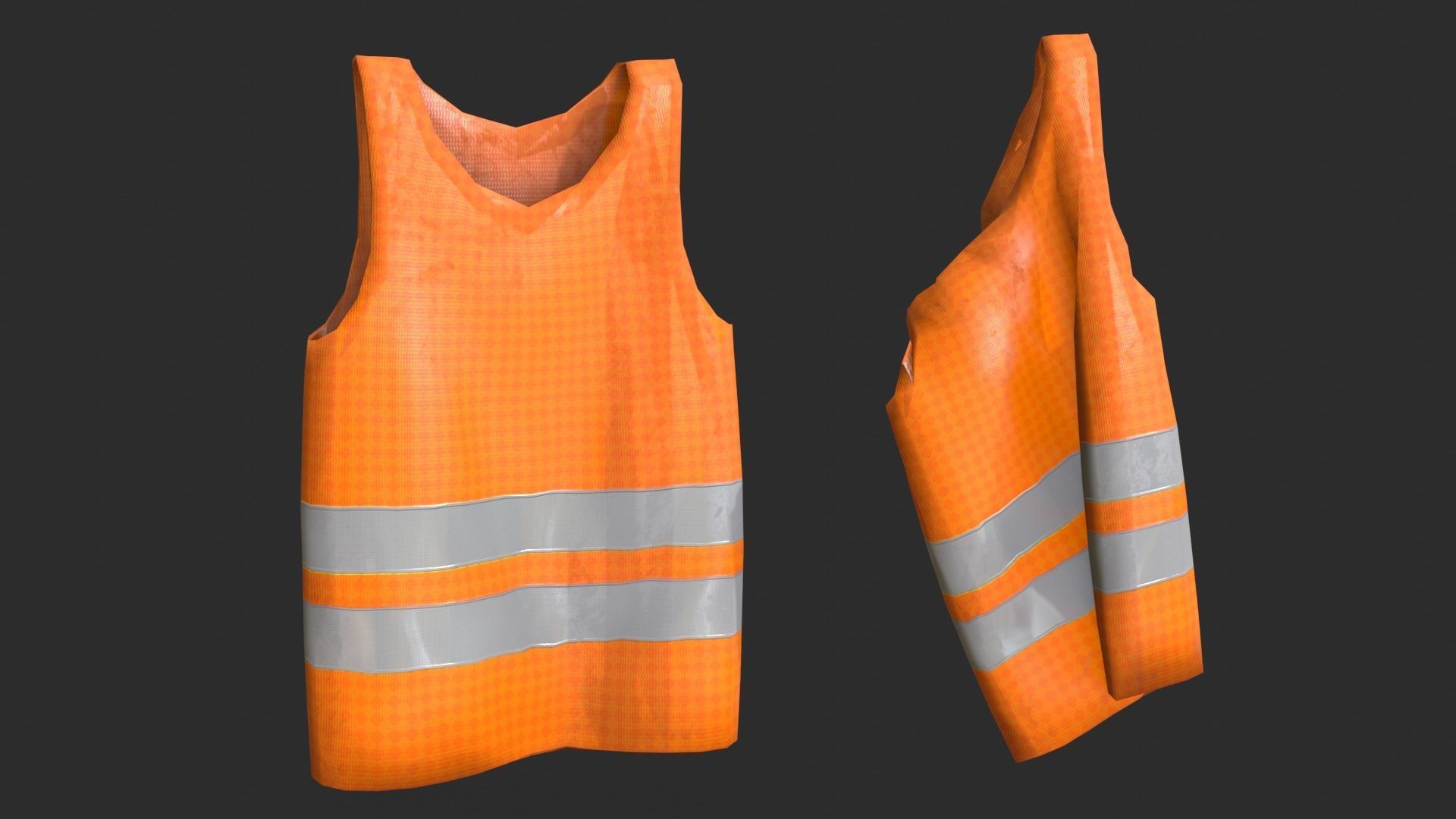 Safety Equipments Set 02 Low-poly 3D model_7