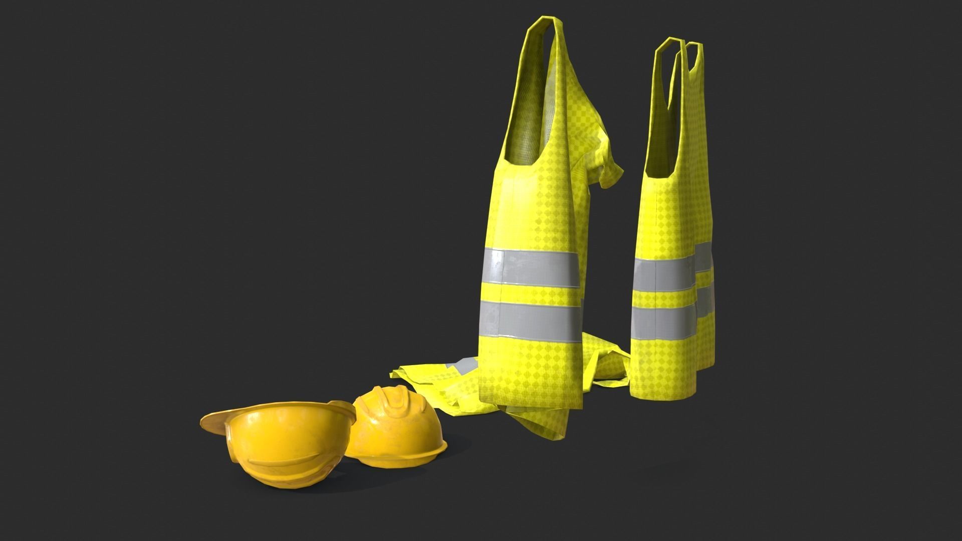 Safety Equipments Set 01 Low-poly 3D model_3