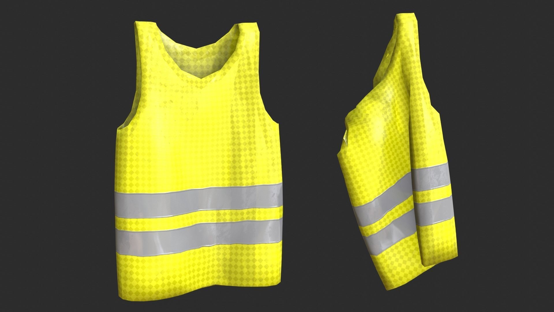 Safety Equipments Set 01 Low-poly 3D model_7