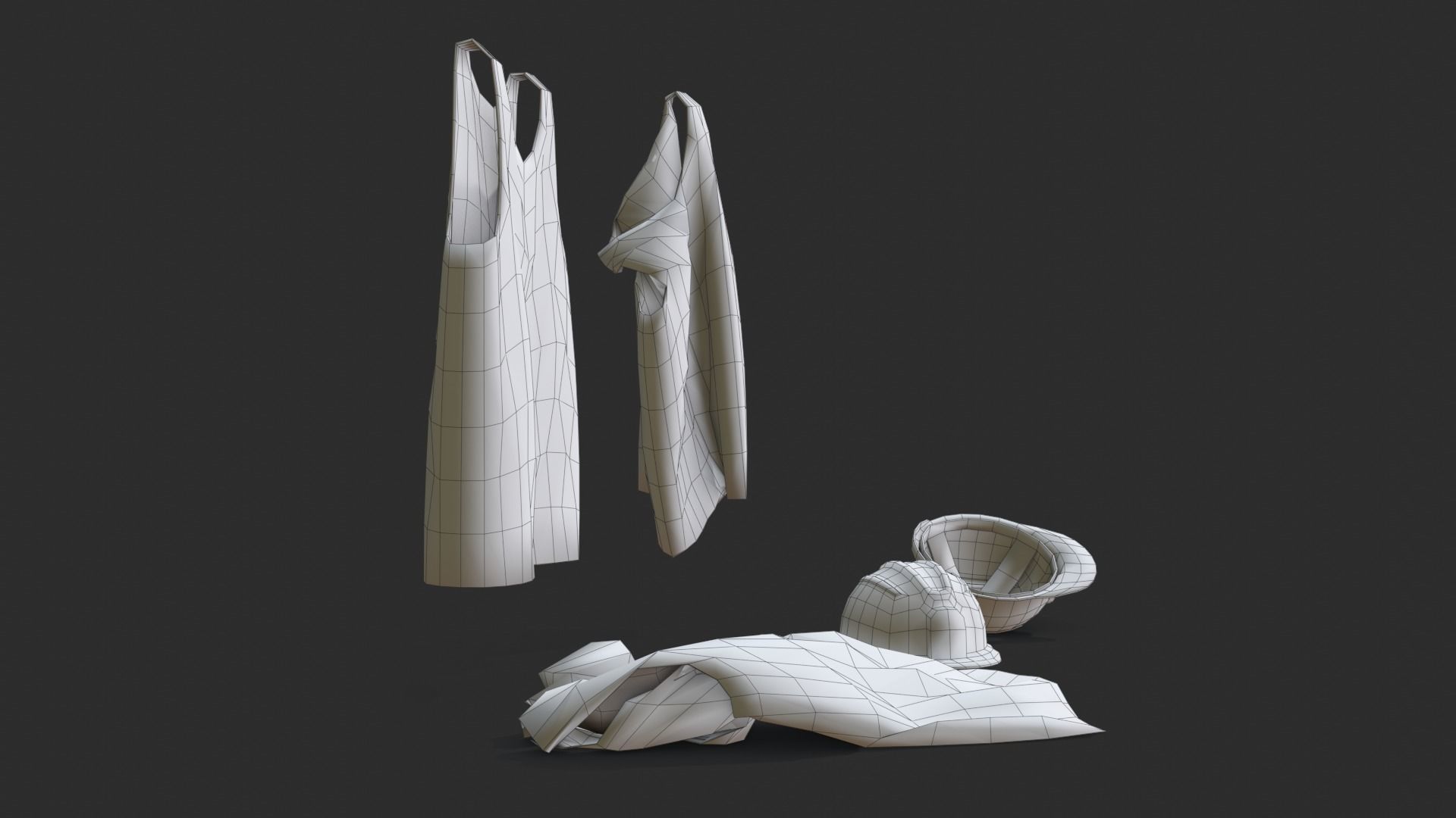 Safety Equipments Set 01 Low-poly 3D model_12