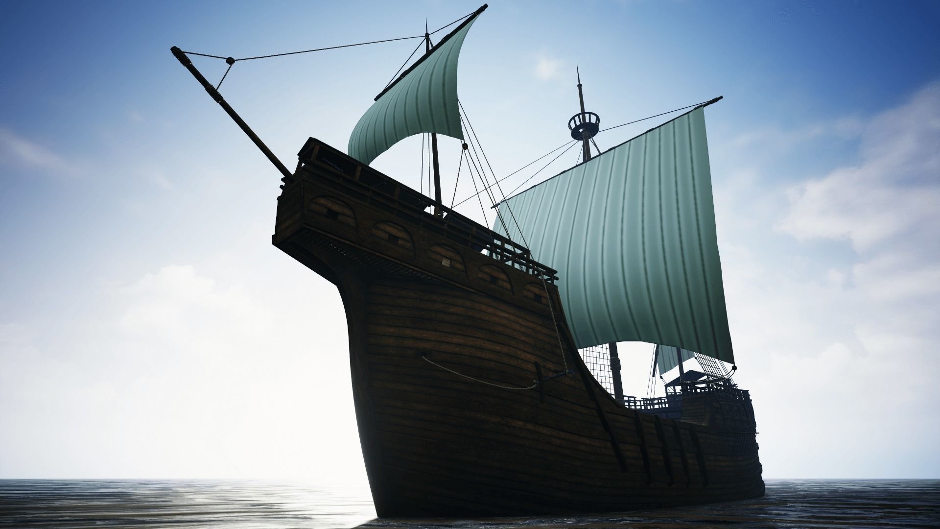 Peter von Danzig -Carrack-  Low-poly 3D model_16