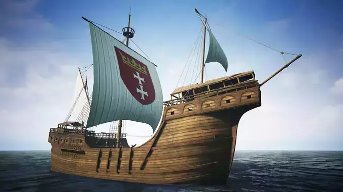 Peter von Danzig -Carrack-  Low-poly 3D model
