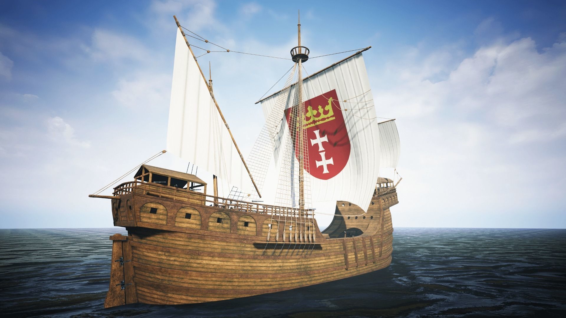 Peter von Danzig -Carrack-  Low-poly 3D model_14