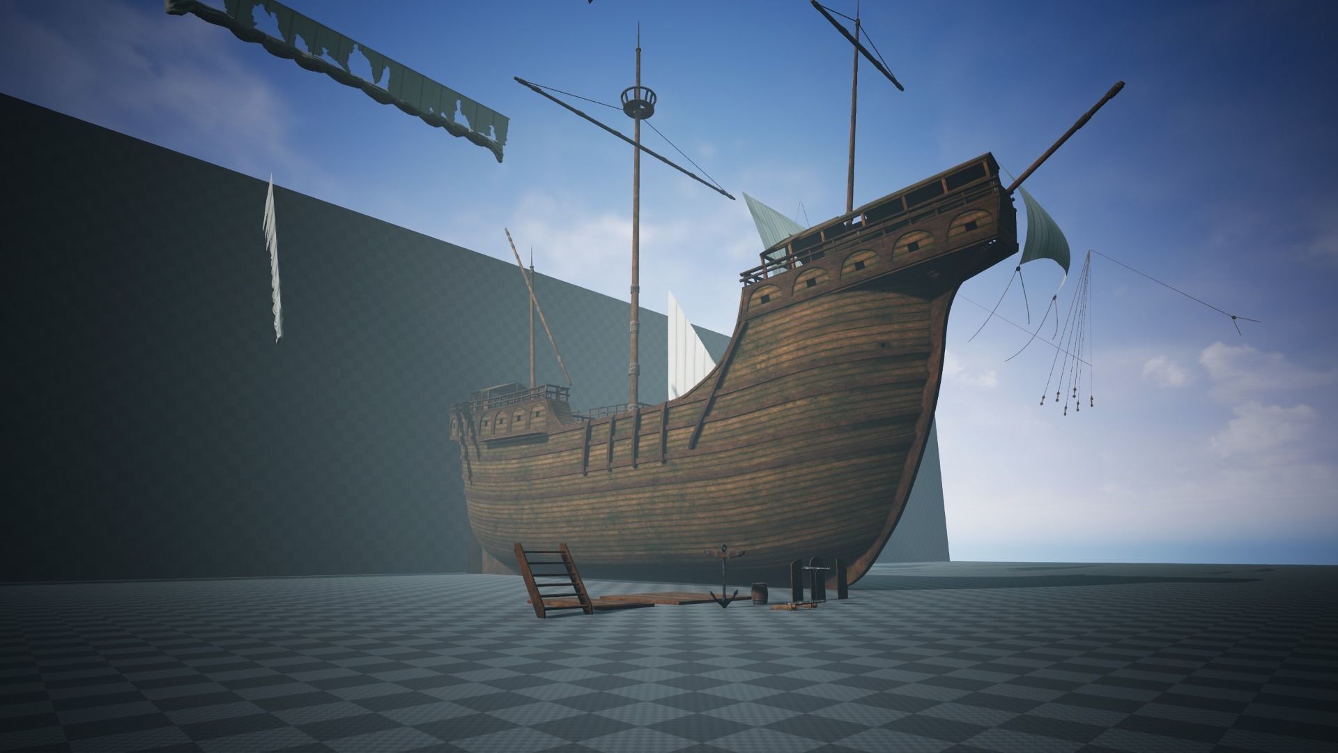 Peter von Danzig -Carrack-  Low-poly 3D model_20