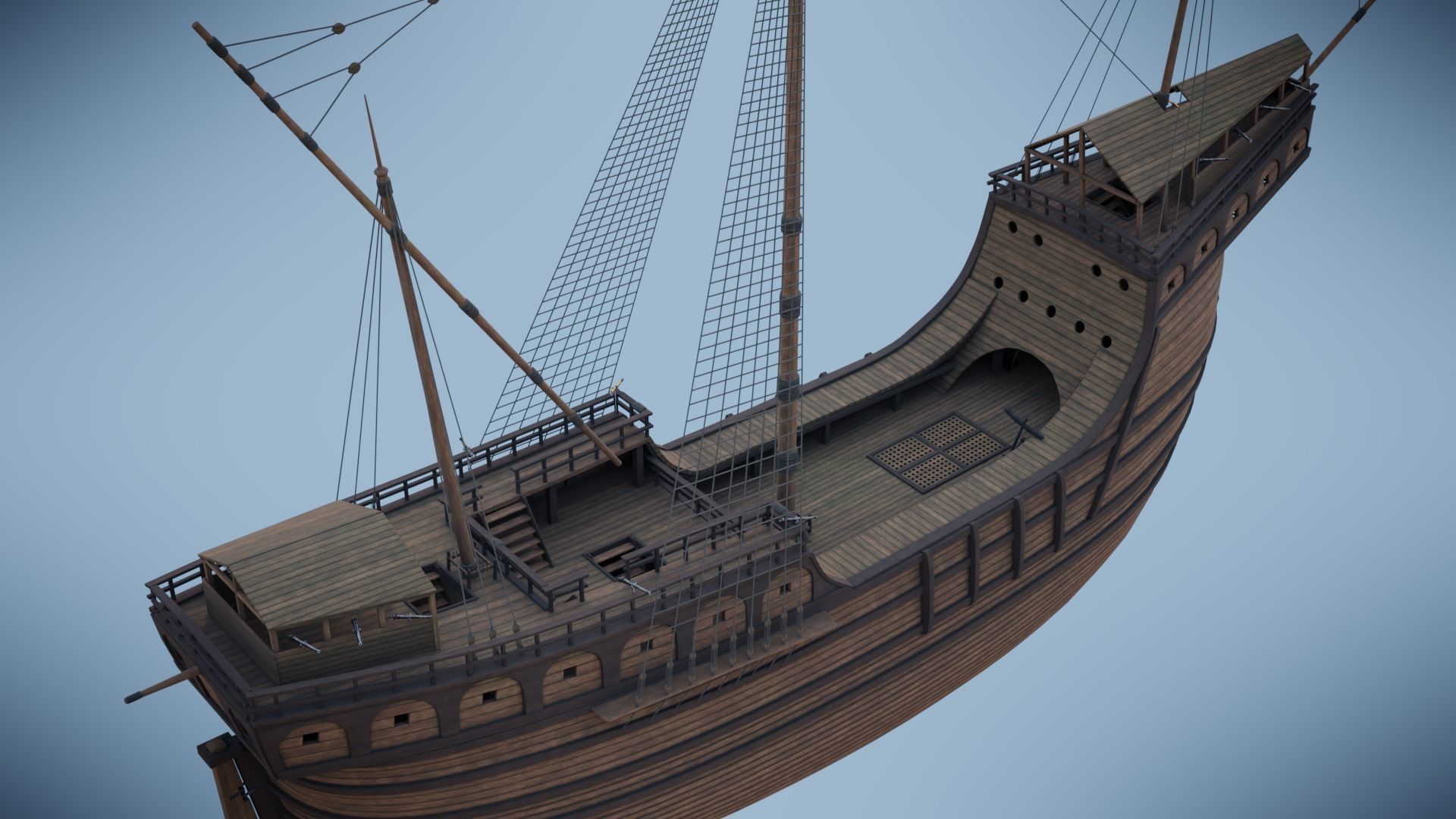 Peter von Danzig -Carrack-  Low-poly 3D model_28
