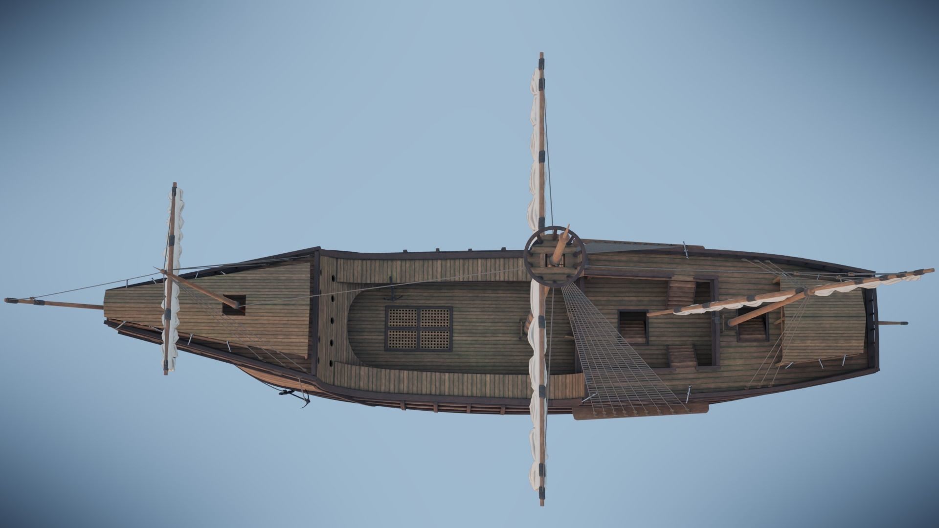 Peter von Danzig -Carrack-  Low-poly 3D model_26