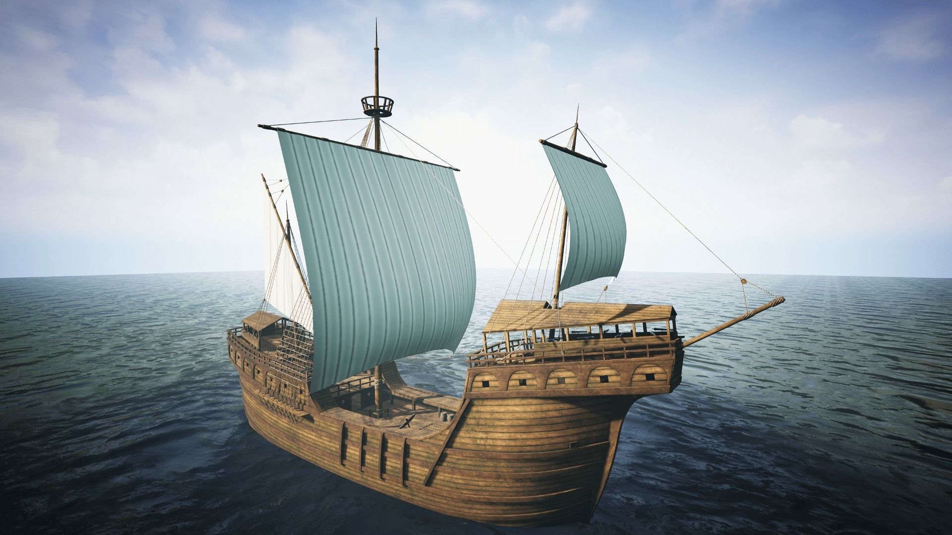 Peter von Danzig -Carrack-  Low-poly 3D model_5