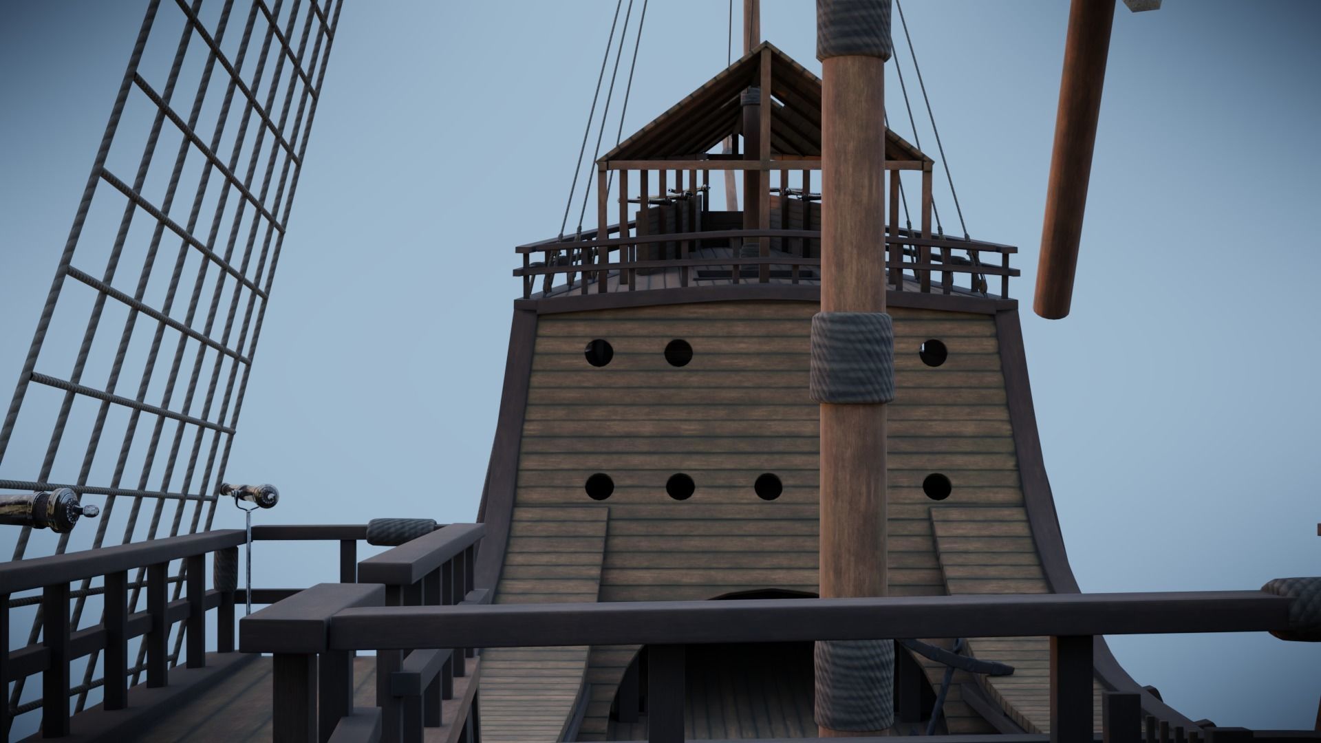 Peter von Danzig -Carrack-  Low-poly 3D model_30