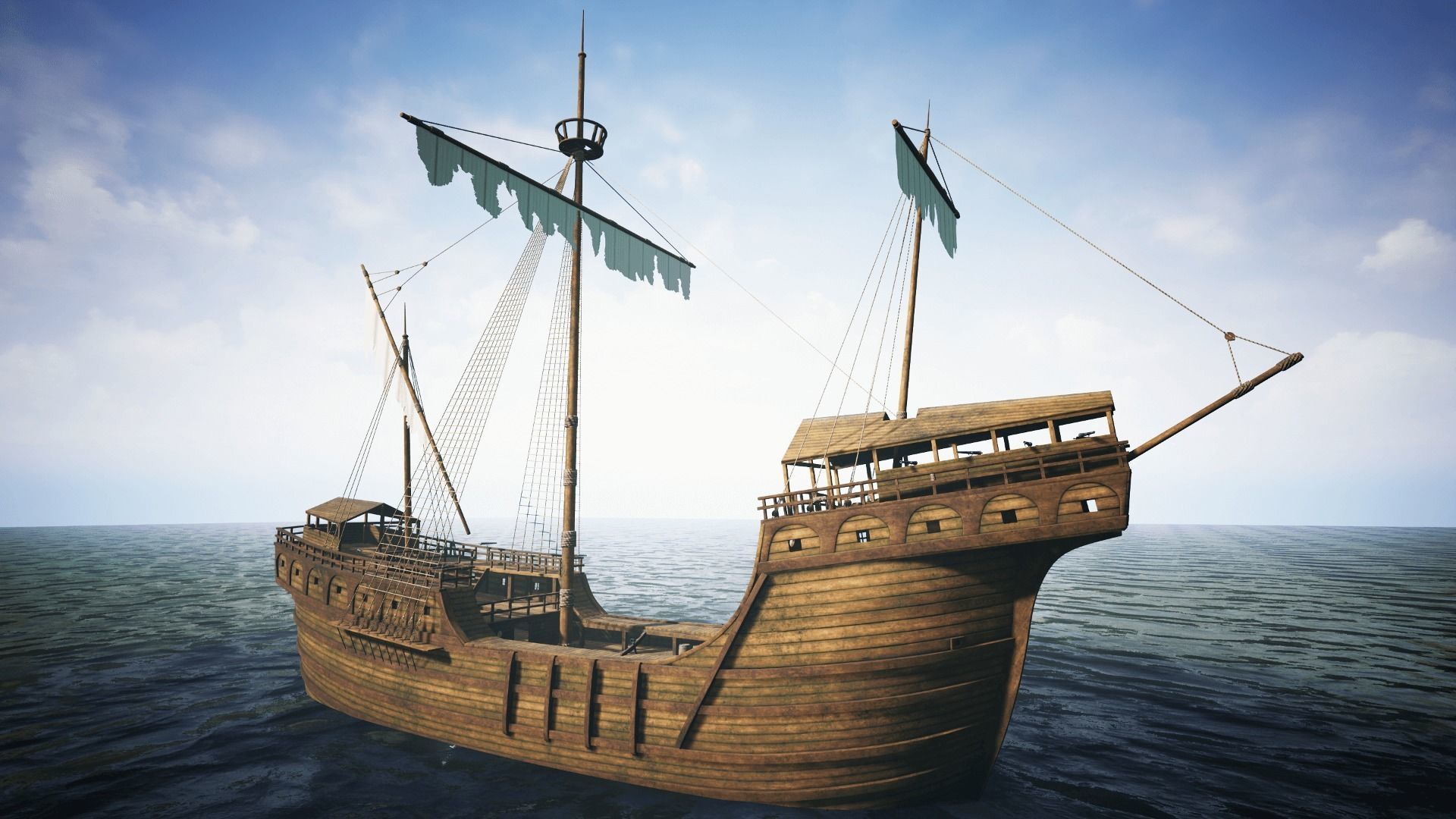 Peter von Danzig -Carrack-  Low-poly 3D model_18