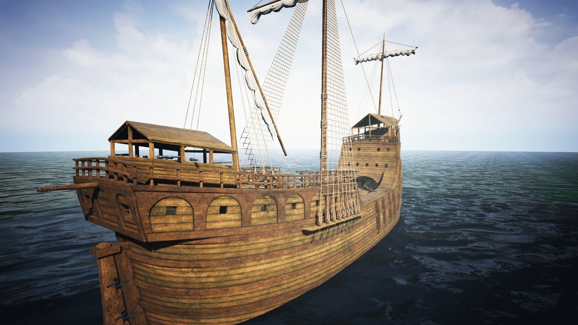 Peter von Danzig -Carrack-  Low-poly 3D model_15
