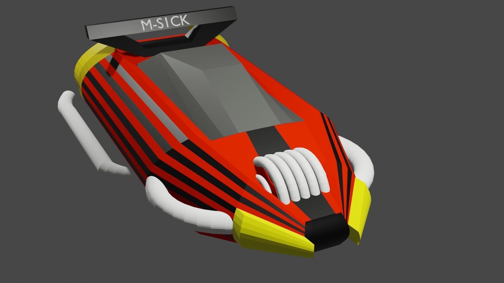 Submarine Car version M-S1CK Low-poly 3D model_1