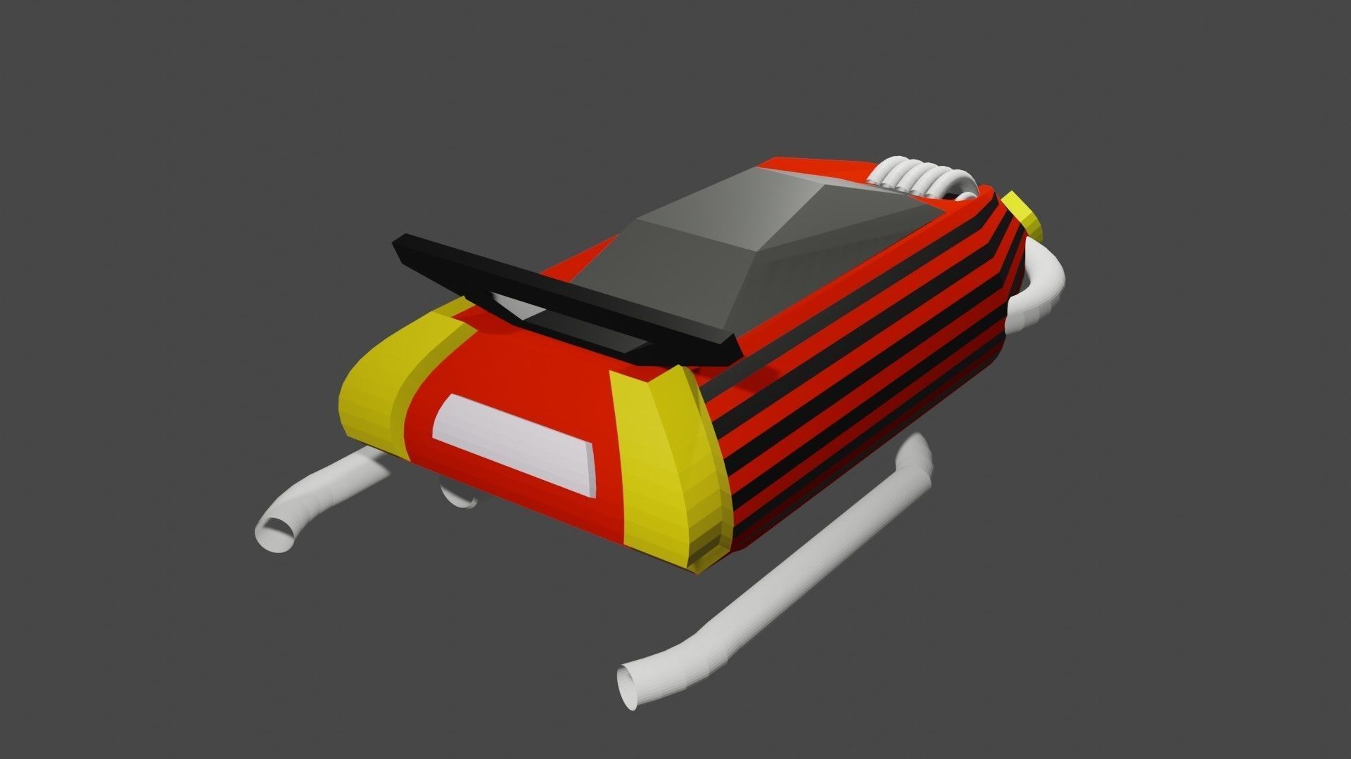 Submarine Car version M-S1CK Low-poly 3D model_5