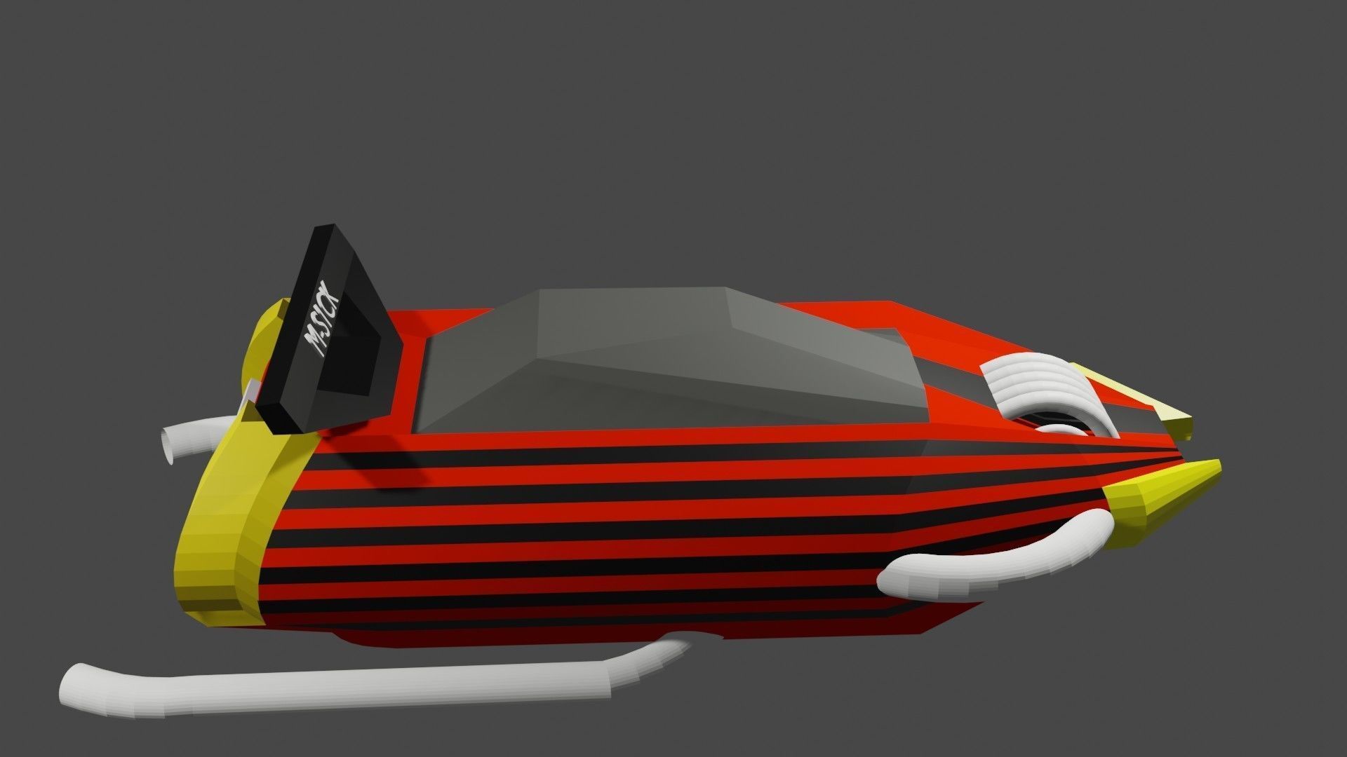 Submarine Car version M-S1CK Low-poly 3D model_4