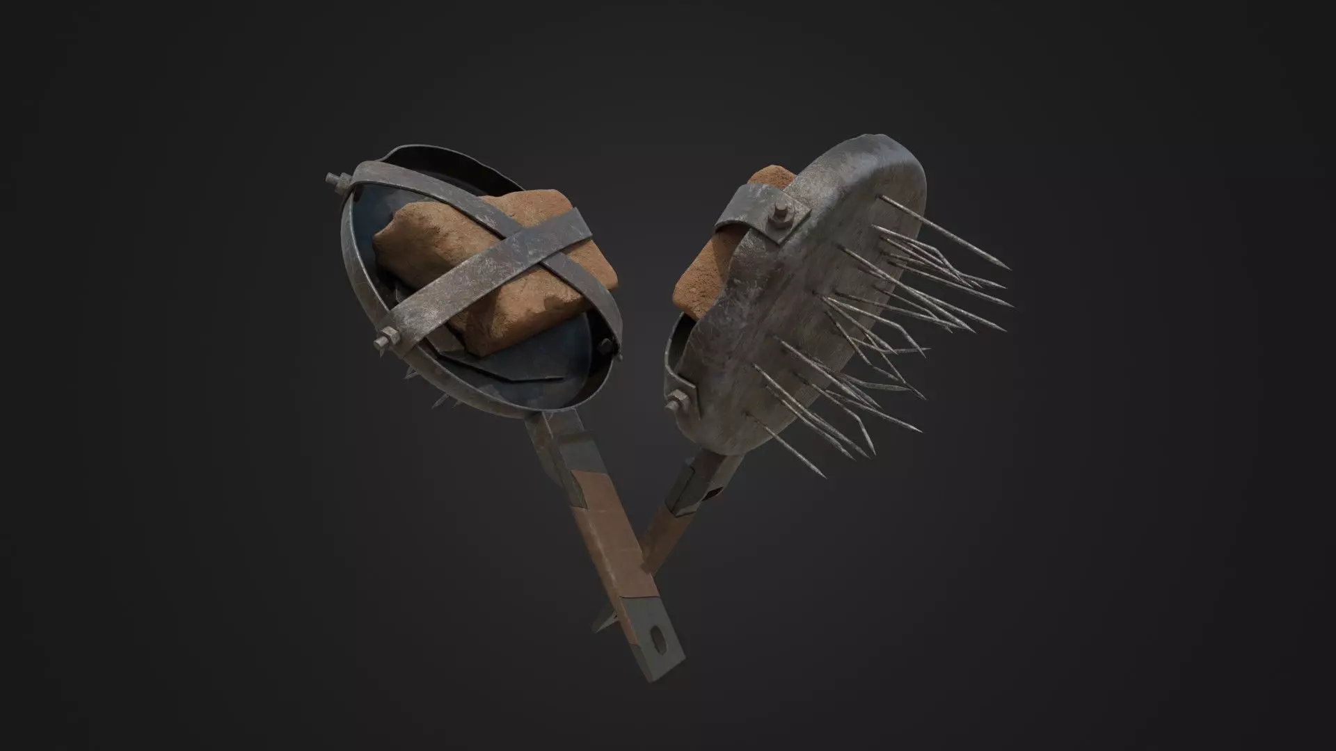 Post-apocalyptic Pan Low-poly 3D model