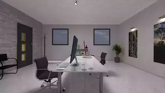 Minimalistic Office 3D model
