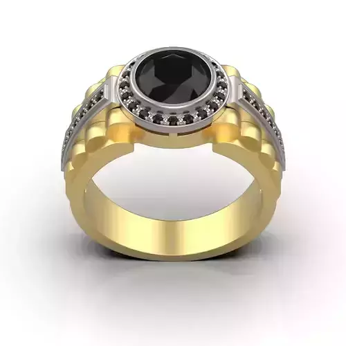 Mens Ring Bezel Style Band MR 02