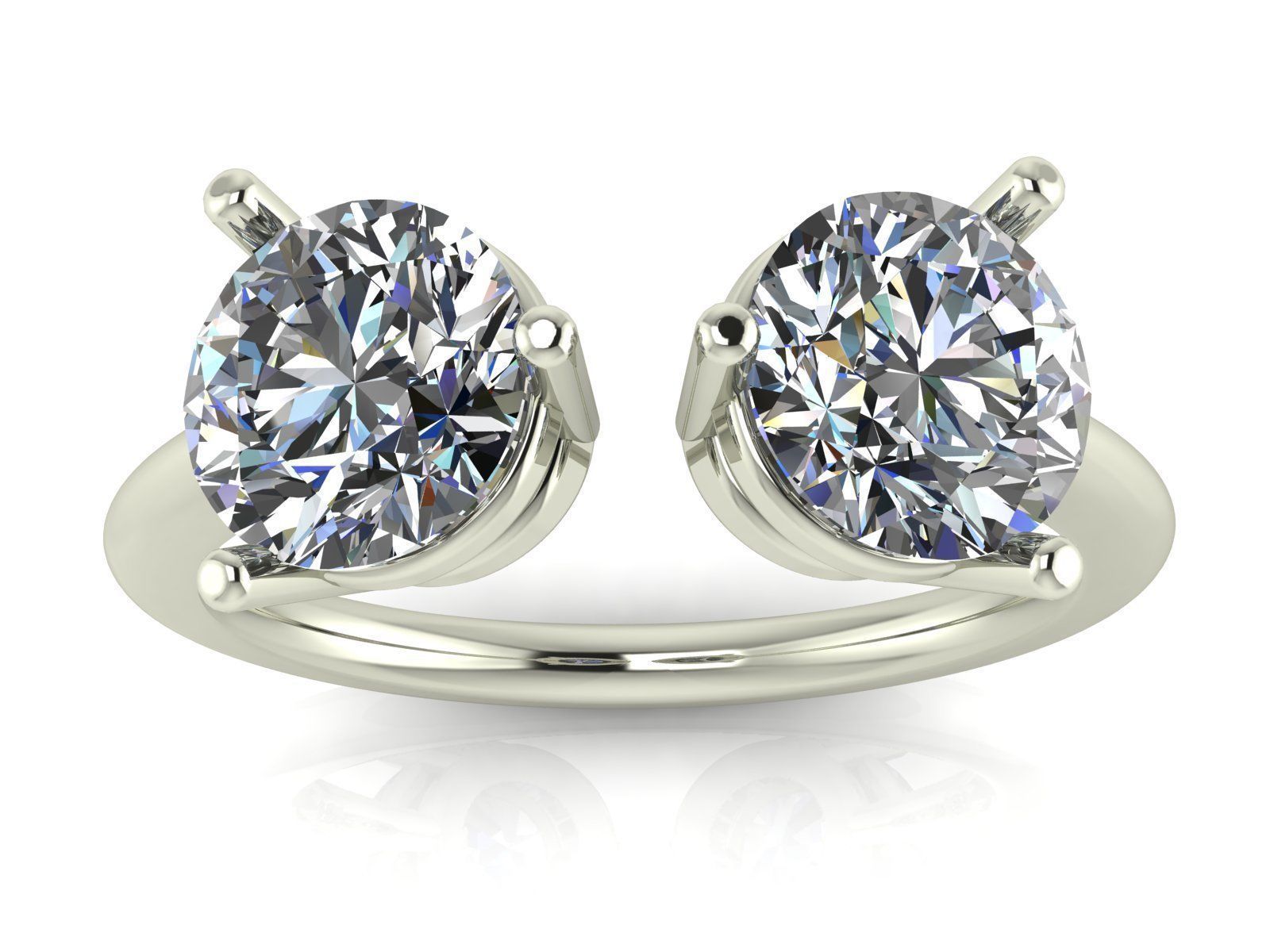 Two Stone Ring 3D print model_5