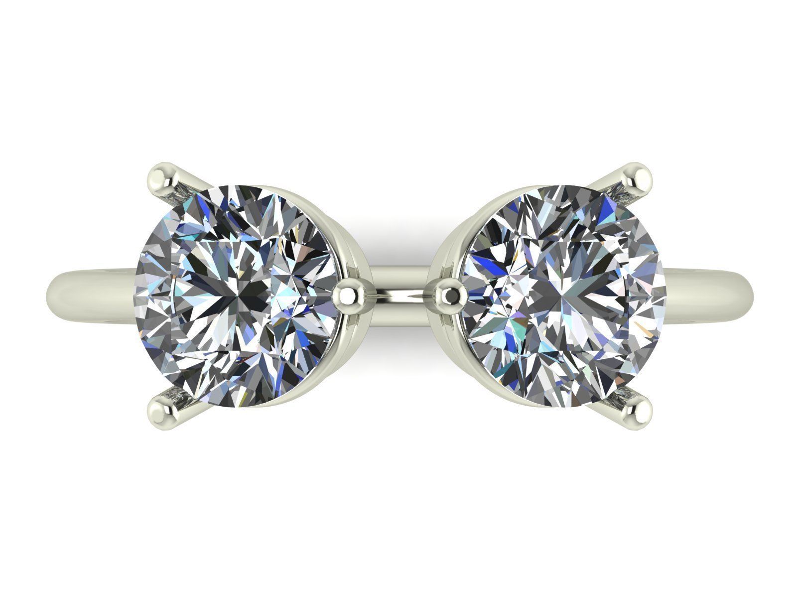 Two Stone Ring 3D print model_6