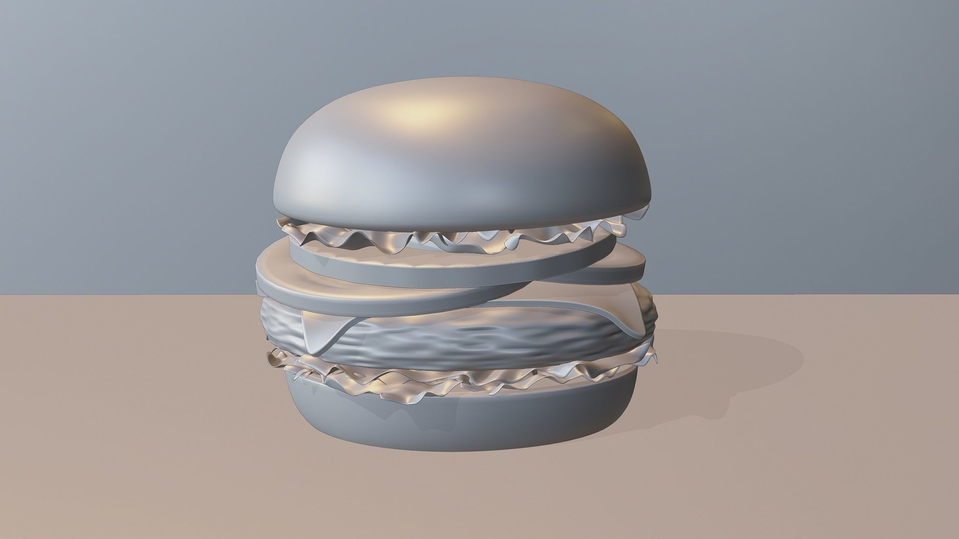 Cheese Burger  Food 3D model_5