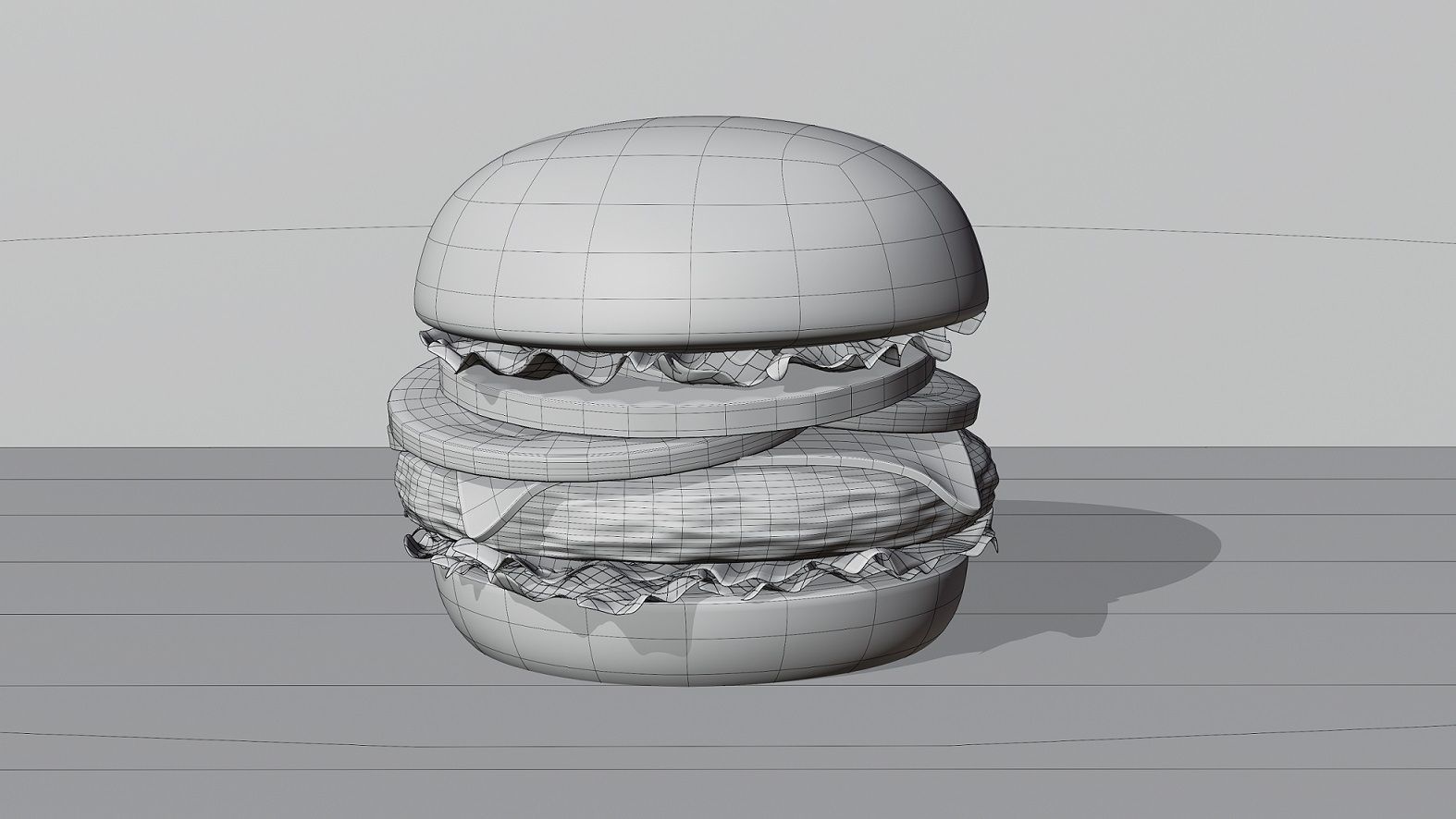 Cheese Burger  Food 3D model_2