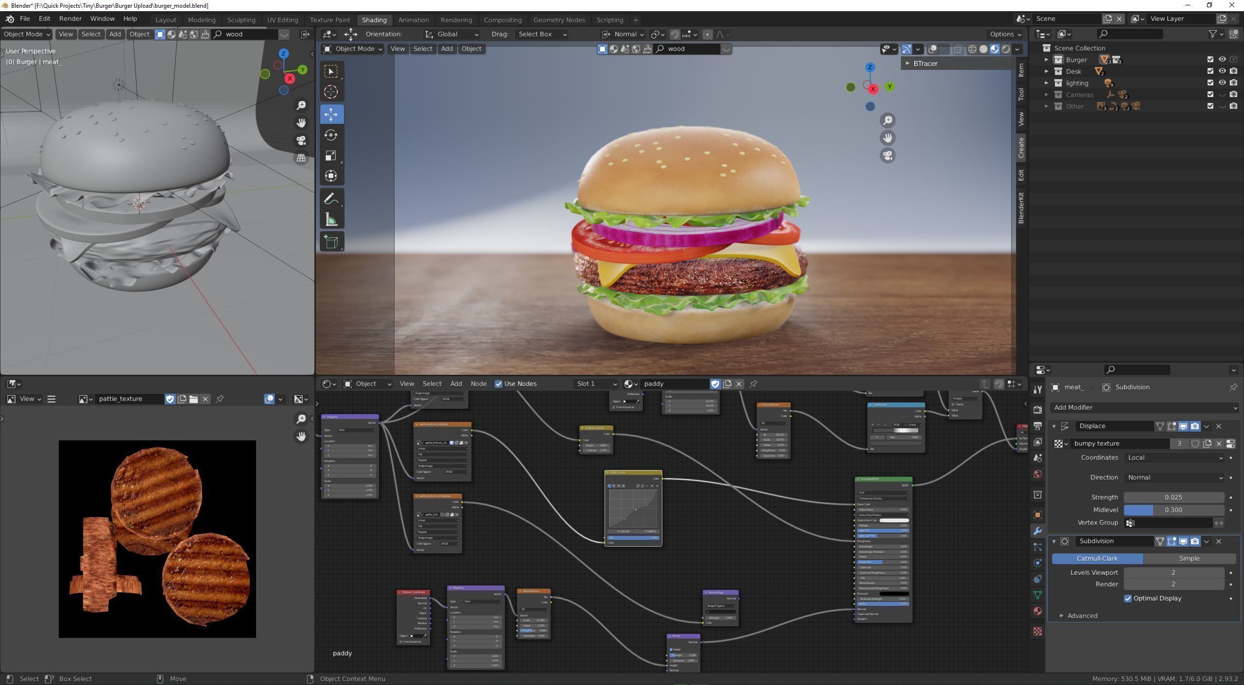 Cheese Burger  Food 3D model_3
