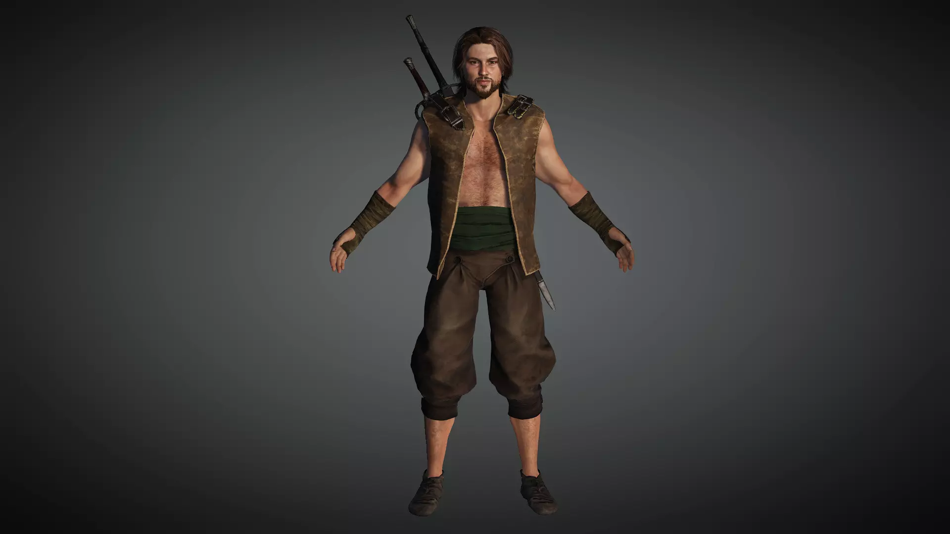 AAA Fantasy Male Character 06 Low-poly 3D model