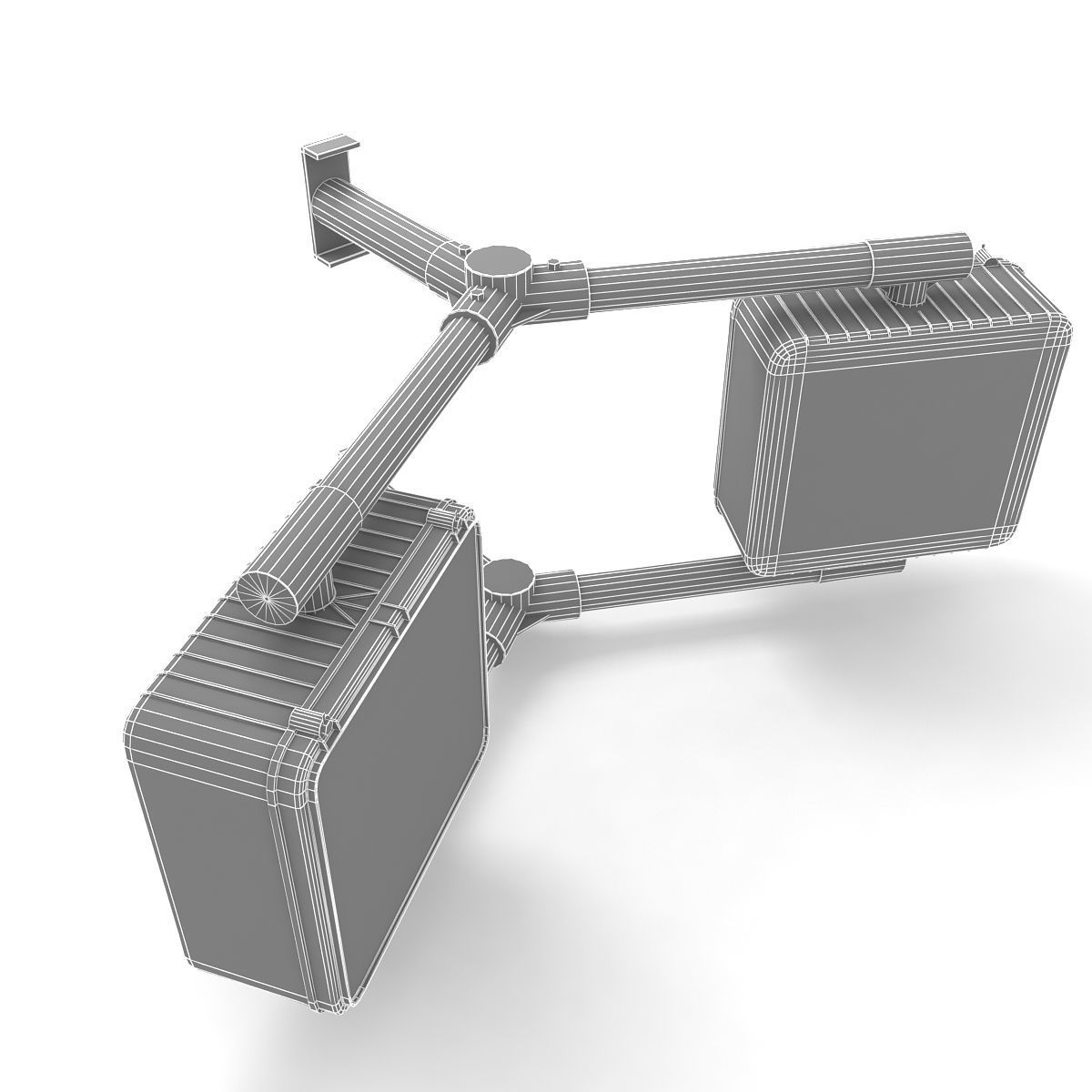 Walk Signal Double 3D model_7