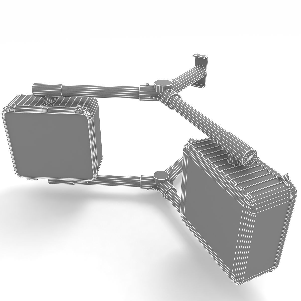 Walk Signal Double 3D model_6