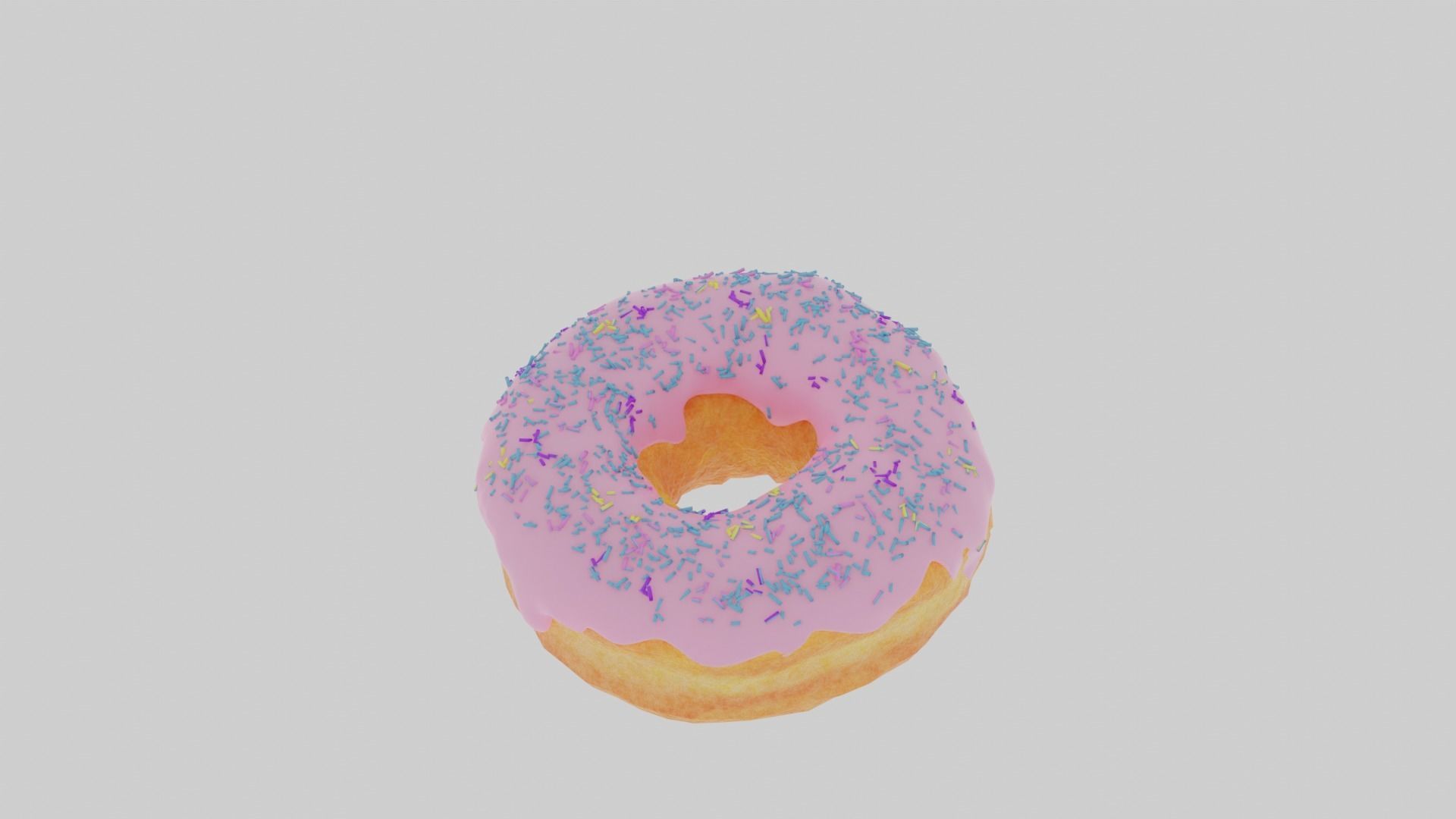Vanilla Donut - Material Only 3D model_5