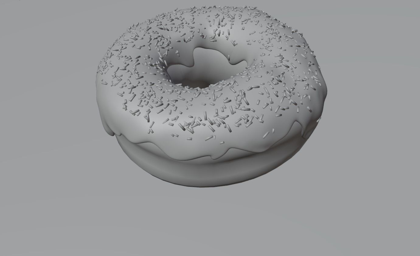 Vanilla Donut - Material Only 3D model_9