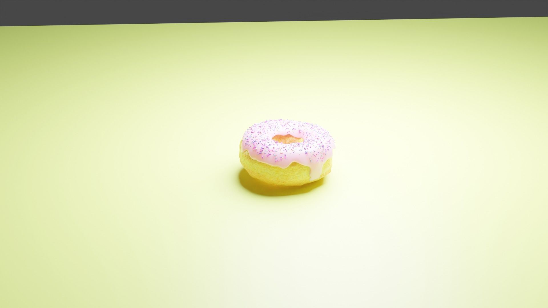 Vanilla Donut - Material Only 3D model_3