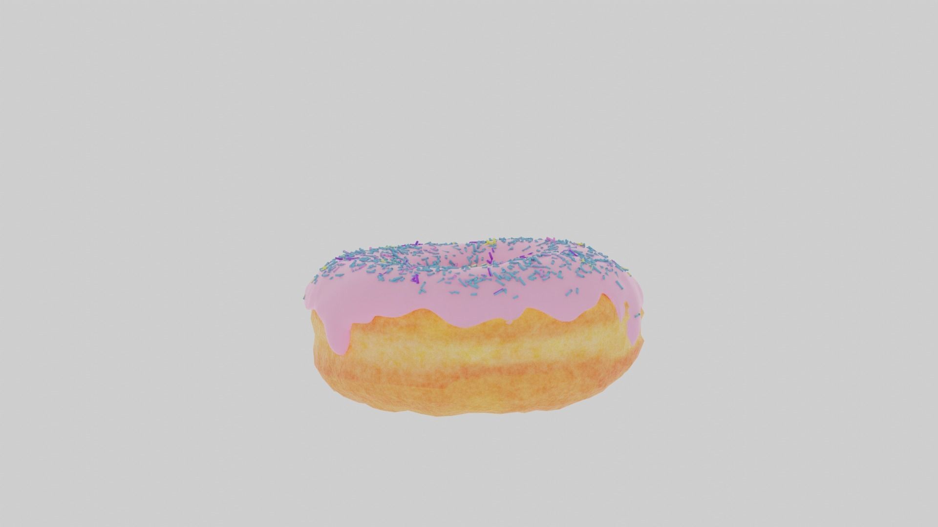 Vanilla Donut - Material Only 3D model_6