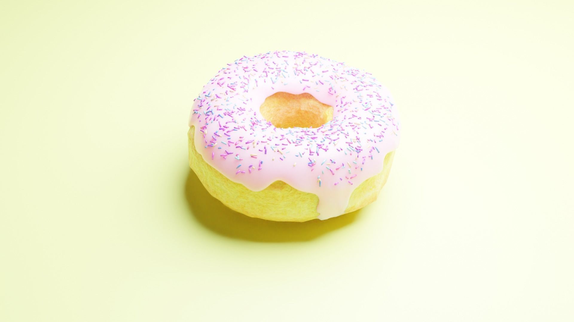 Vanilla Donut - Material Only 3D model_4