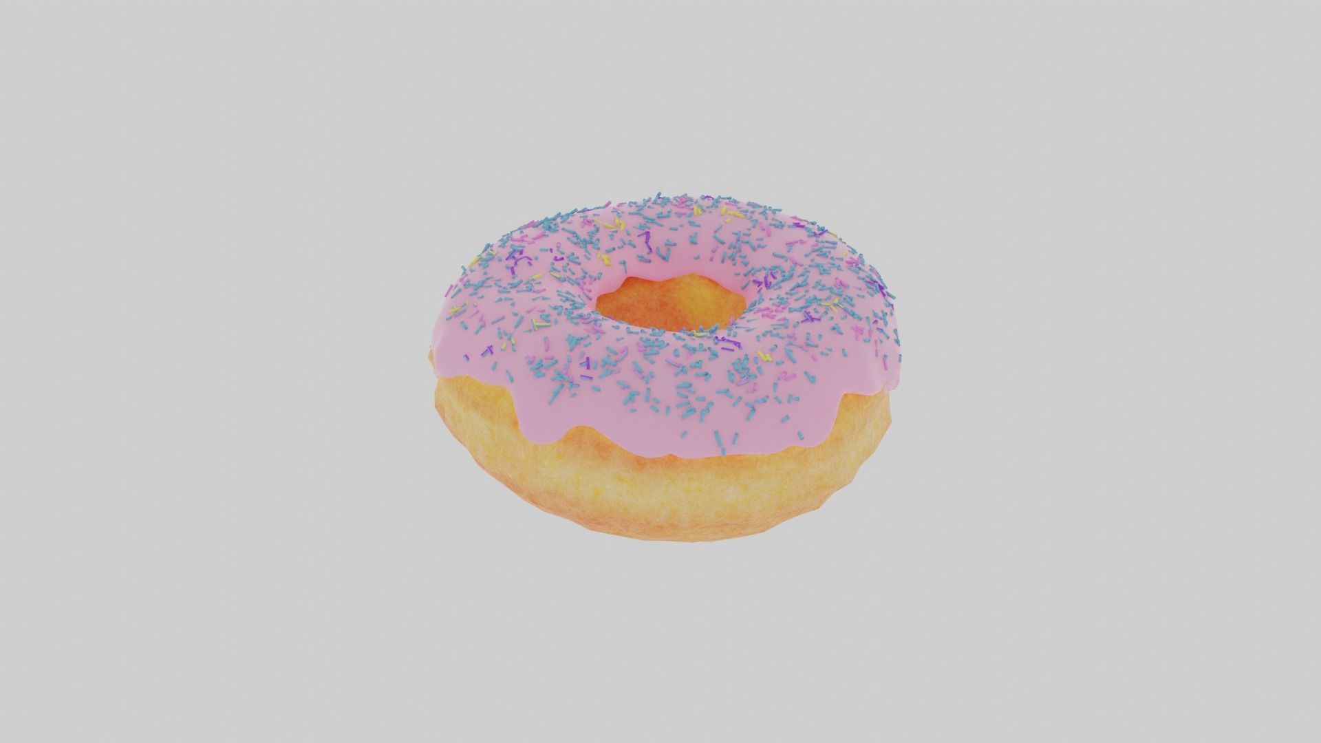 Vanilla Donut - Material Only 3D model_2