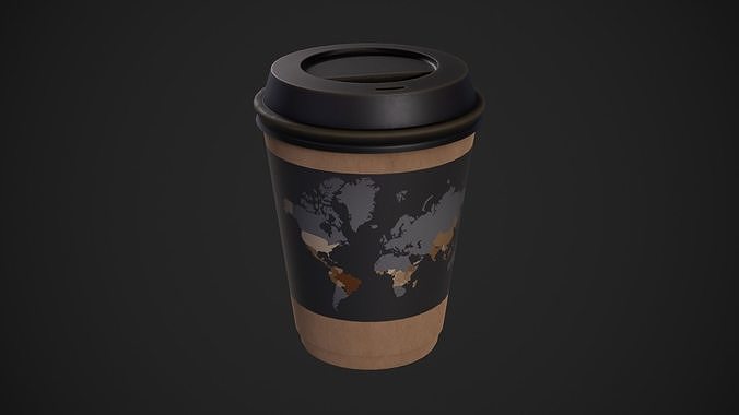 Cardboard cup Free low-poly 3D model