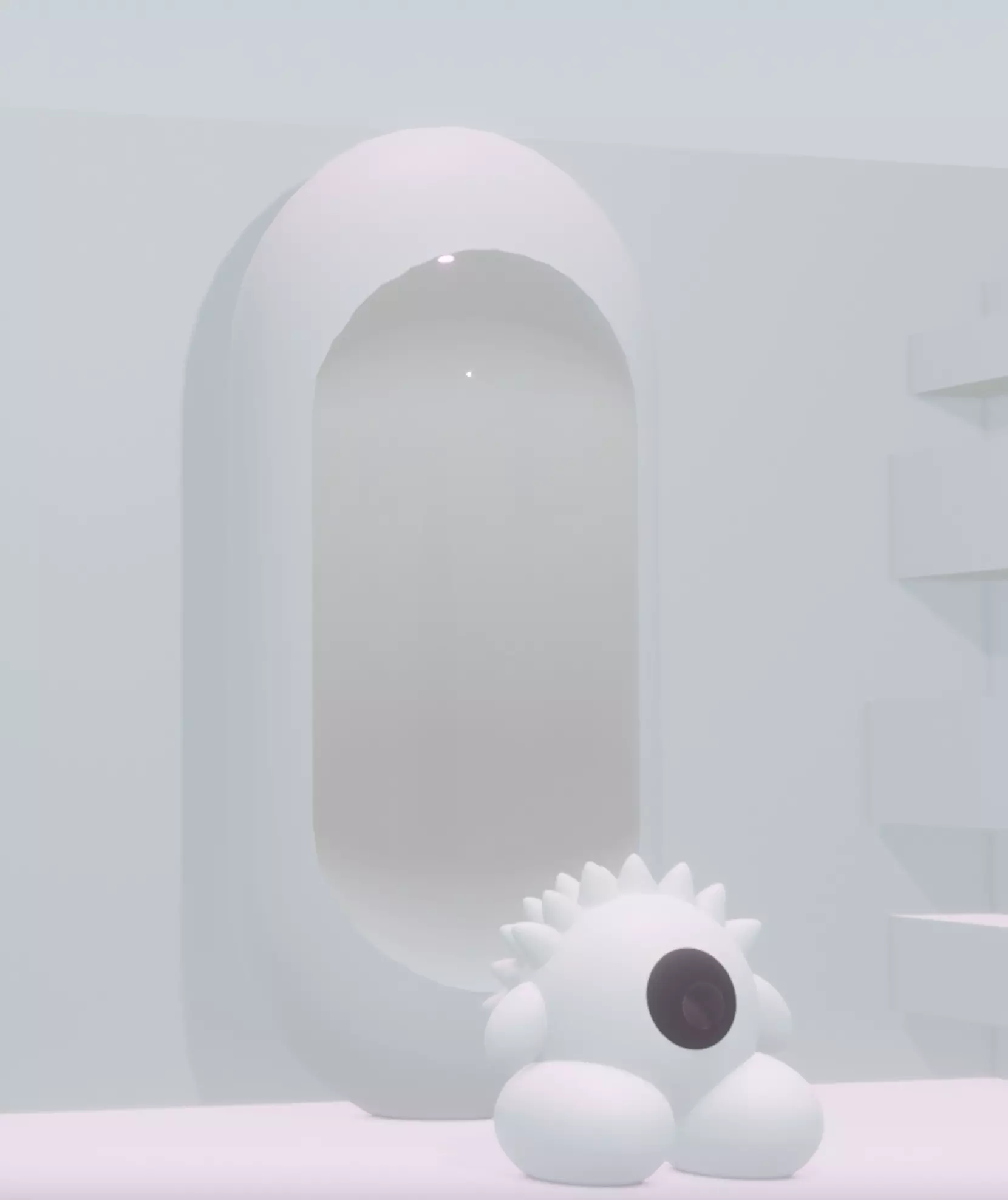 Alien room with mirror and toy Free 3D model