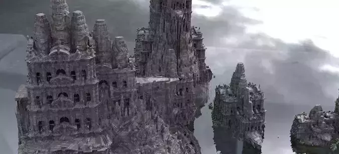 Ancient fantasy Mayan epic temple collection Kitbash 3D model 3D model