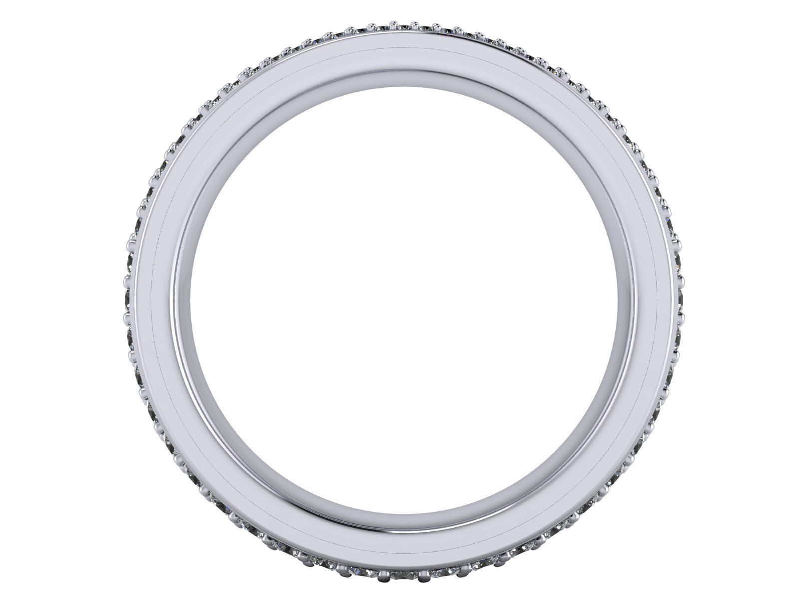 Black Pattern Diamond Ring 3D print model_3