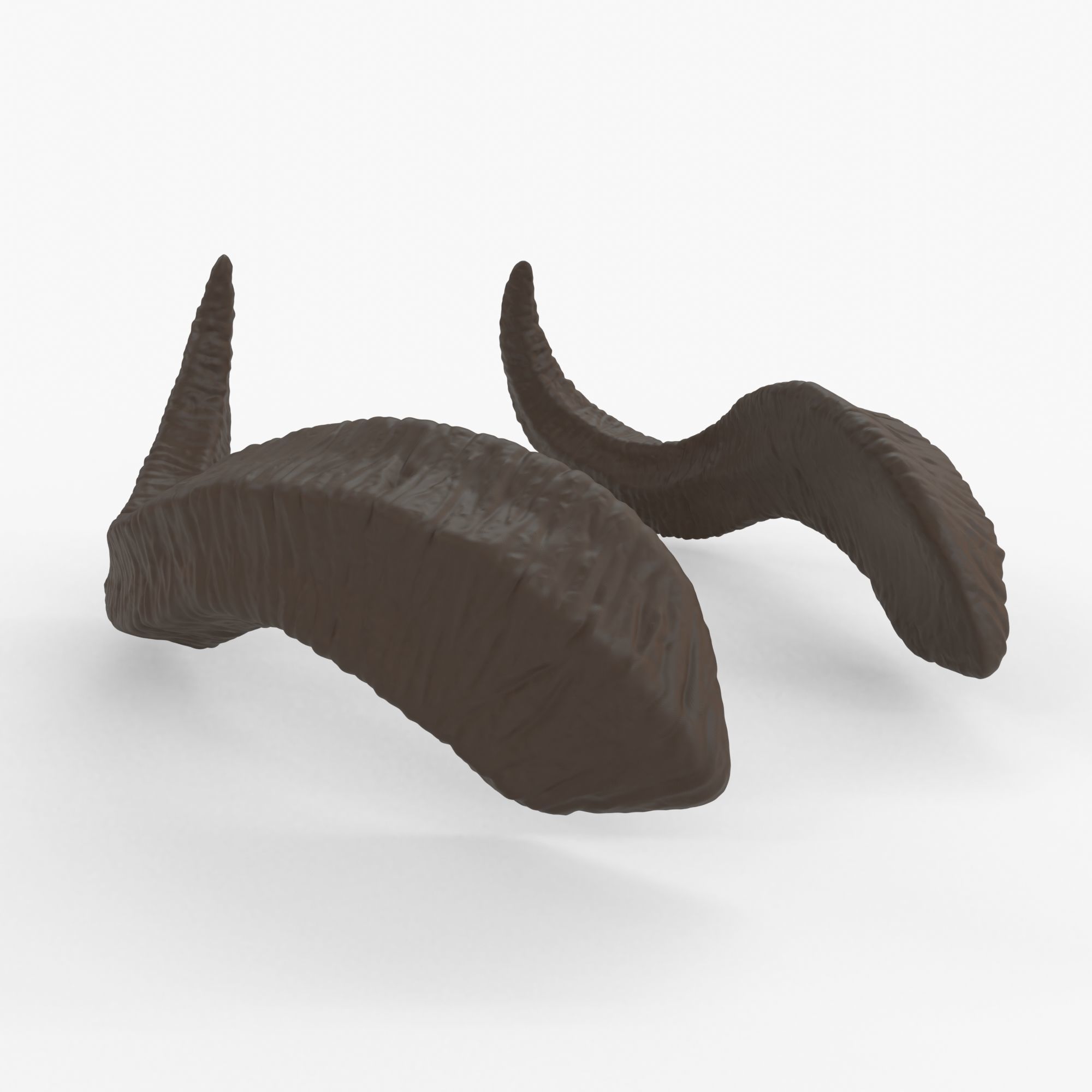 Large Wavy Horns - Kolsun 3D print model_1
