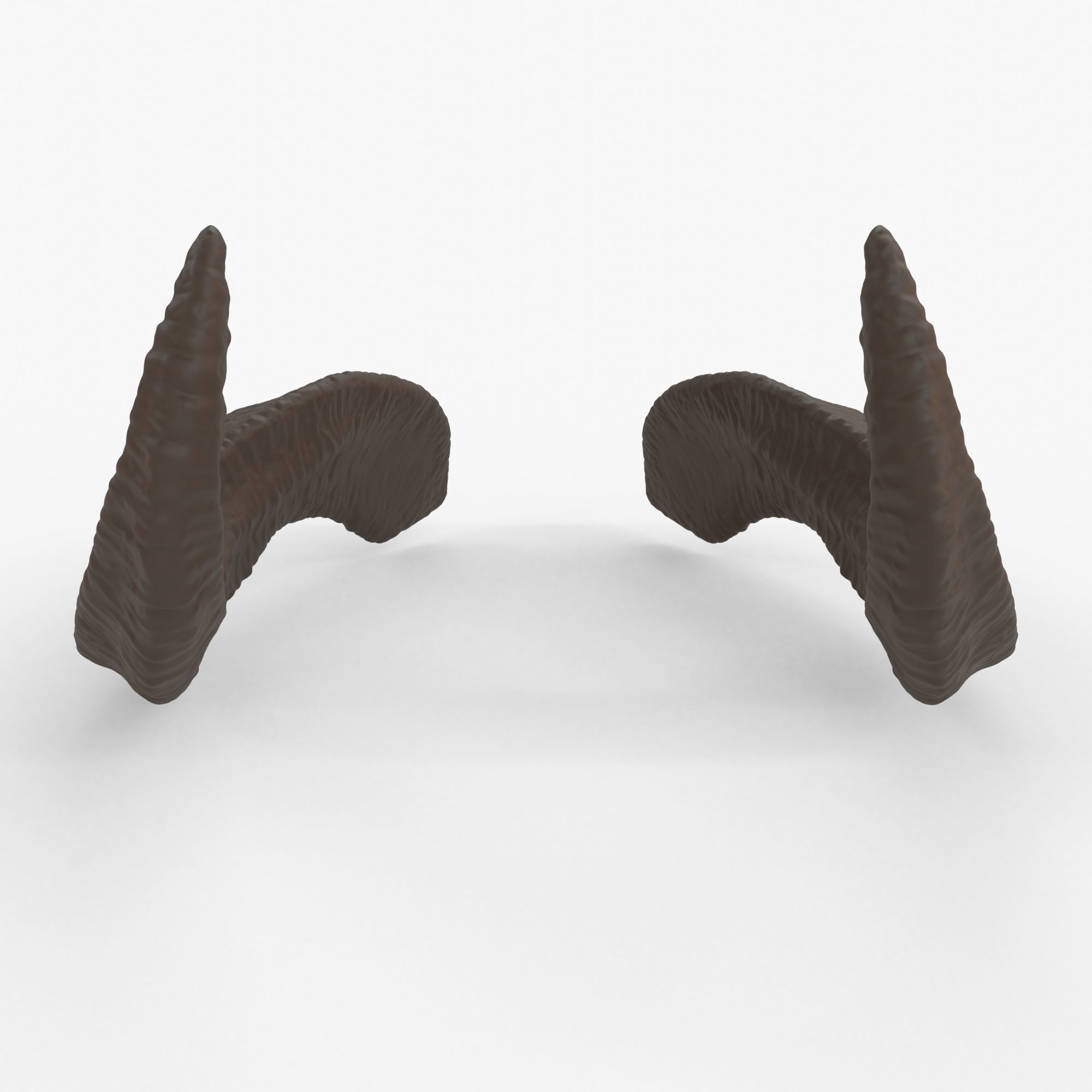 Large Wavy Horns - Kolsun 3D print model_3