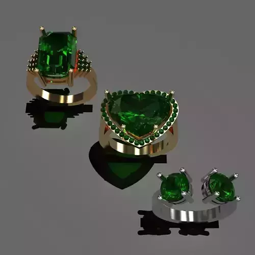 Three Solitaires Ring 