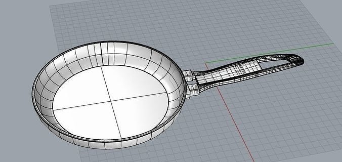 Frying pan Low-poly 3D model